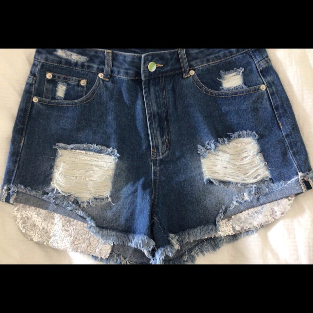 Jean sequence shorts
